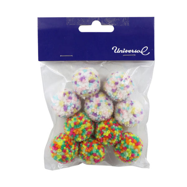 Pompones de colores surtidos