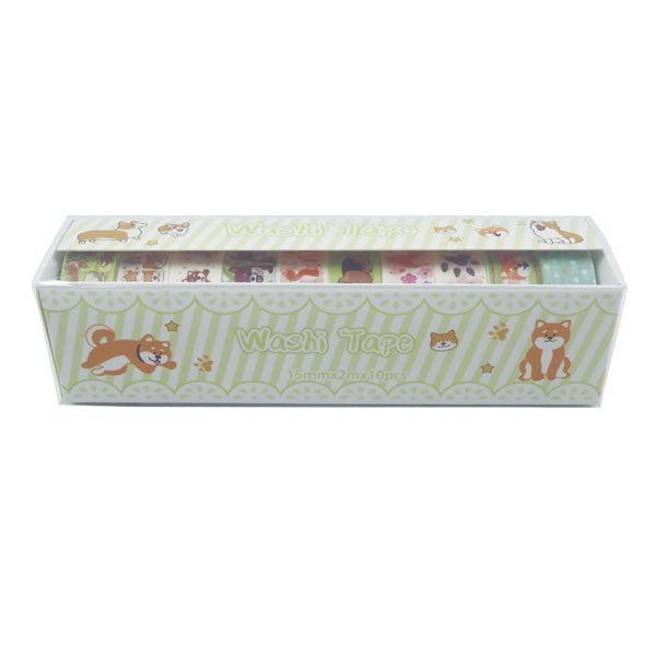 Cinta adhesiva washi tapes caja 10 rollos