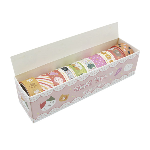 Cinta adhesiva washi tapes caja 10 rollos