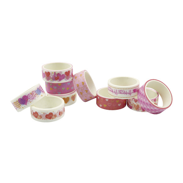 Cinta adhesiva washi tapes caja 10 rollos