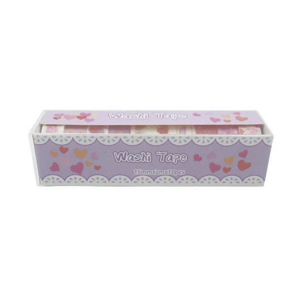 Cinta adhesiva washi tapes caja 10 rollos