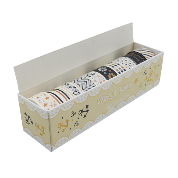 Cinta adhesiva washi tapes caja 10 rollos