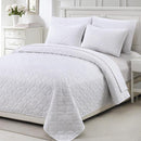 Cubrecama de 3 piezas Full Queen blanco