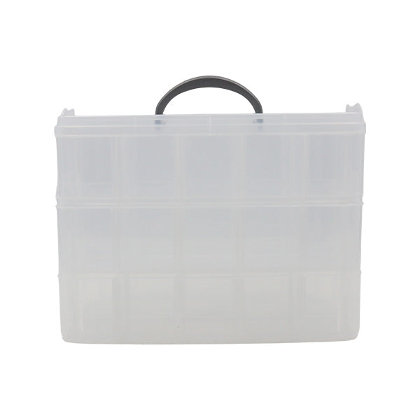 Caja organizadora tres niveles 30 compartimentos 25x19x16 cm