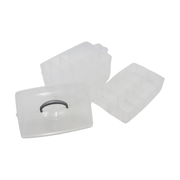 Caja organizadora tres niveles 30 compartimentos 25x19x16 cm