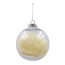 Esfera transparente dorada 15cm