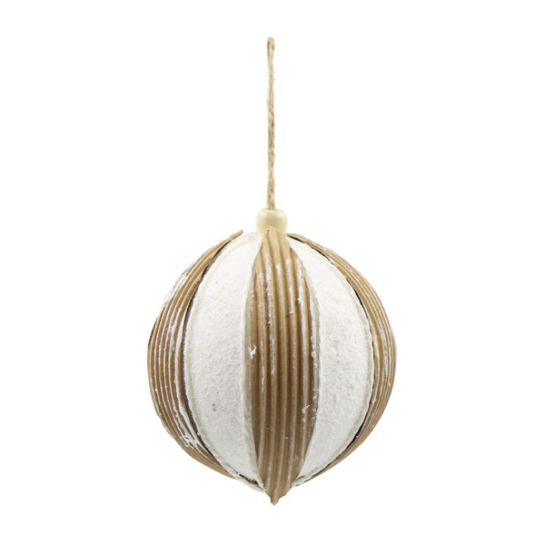 Esfera blanca y café 10cm