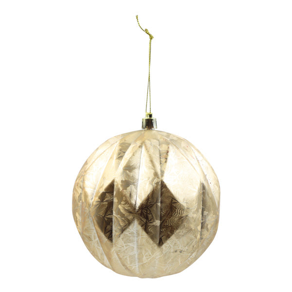 Esfera texturizada dorada 12cm
