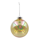 Esfera transparente amarilla 12cm