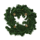 Corona verde con portacandelas 36cm