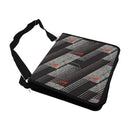 Portafolio con zipper estampado negro 29x33x6 centimetros