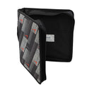 Portafolio con zipper estampado negro 29x33x6 centimetros