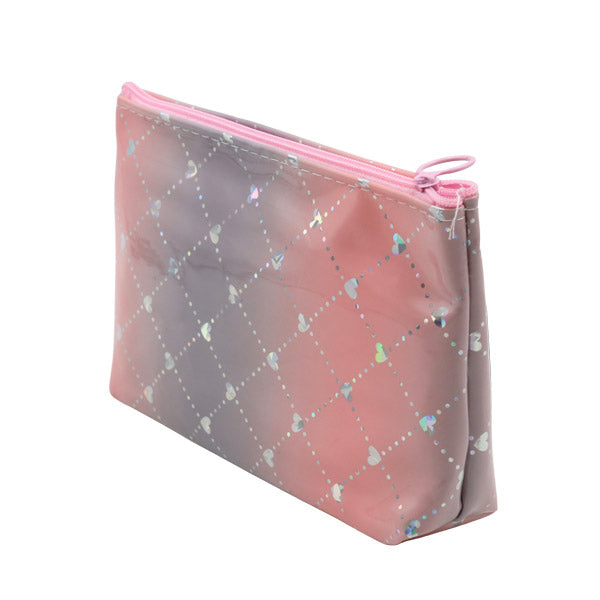 Cartuchera rectangular tornasol corazones