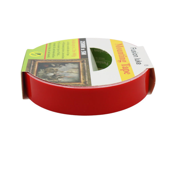 Cinta montaje 25mmx5mts roja