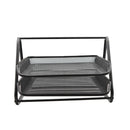 Papelera 2 niveles malla negra