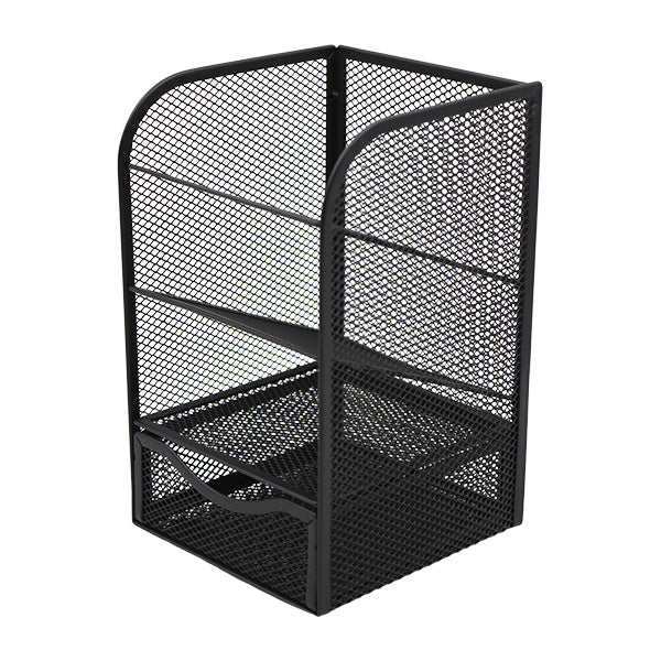 Organizador para escritorio malla negra vertical