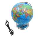 Globo terráqueo PVC con luz USB 20cm