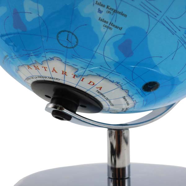 Globo terráqueo PVC con luz USB 20cm