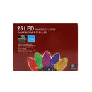 Luz en serie led C9 25 multicolor
