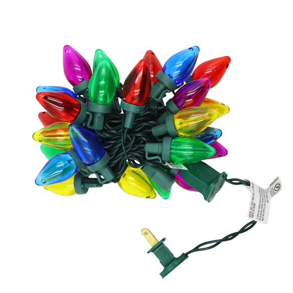 Luz en serie led C7 25 multicolor