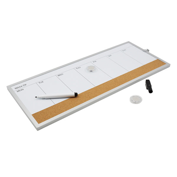 Pizarra magnética calendario semanal 3 en 1 19X45.7cm