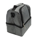 Lonchera color gris con doble zipper