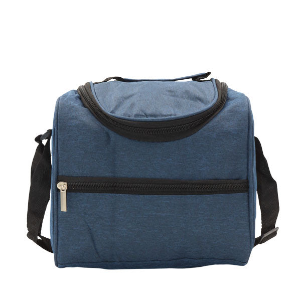Lonchera color azul con doble zipper