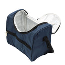 Lonchera color azul con doble zipper