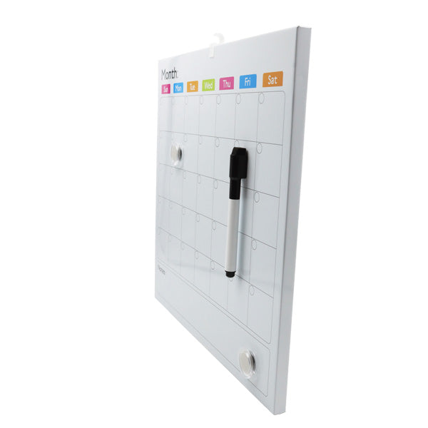 Pizarra magnética calendario mensual 35.5x35.5CM