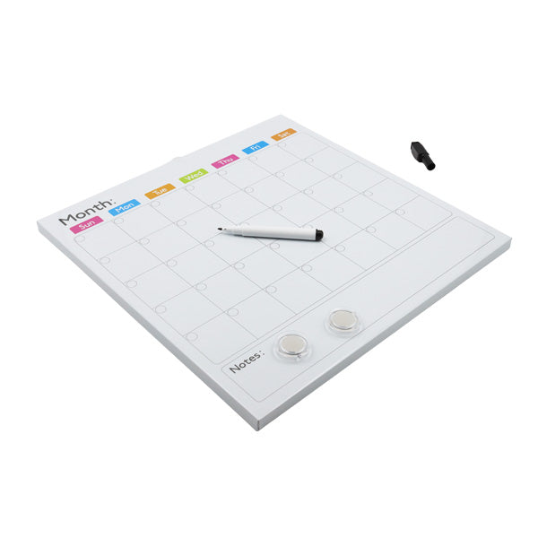 Pizarra magnética calendario mensual 35.5x35.5CM