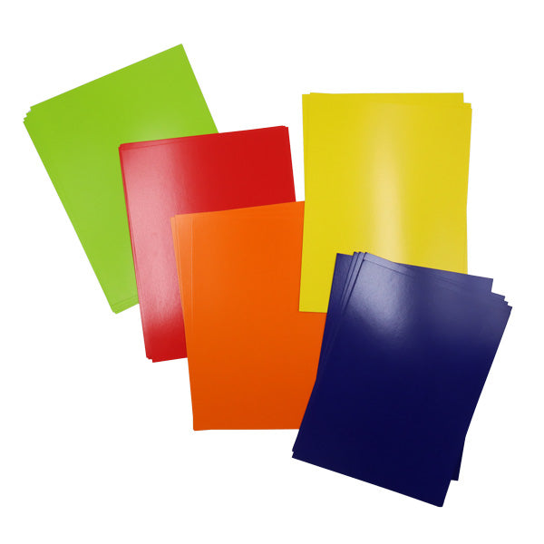 Cartulina satinada 8 1/2x11" 25 hojas colores surtidos Basic