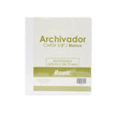 Portafolio 3 aros 1/2" color blanco Basic