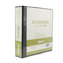 Portafolio 3 aros 2" color negro Basic