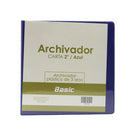 Portafolio 3 aros 2" color azul Basic