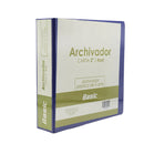 Portafolio 3 aros 2" color azul Basic