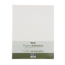 Papel adhesivo carta blanco brillante 100 unidades Basic