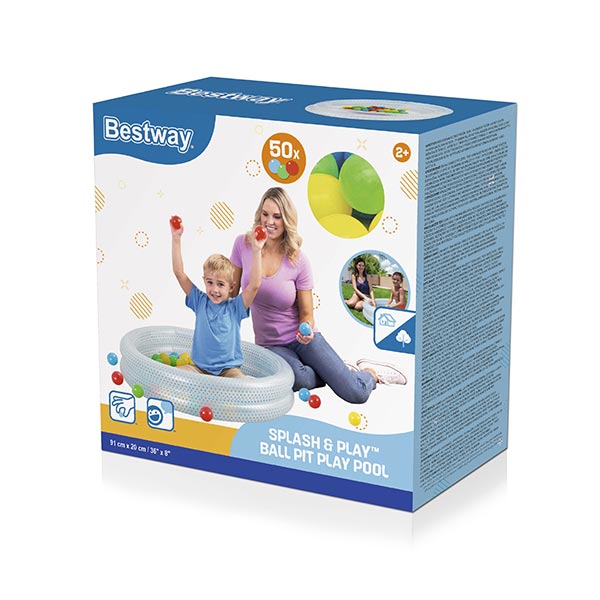 Piscina inflable con bolitas 91x20cm