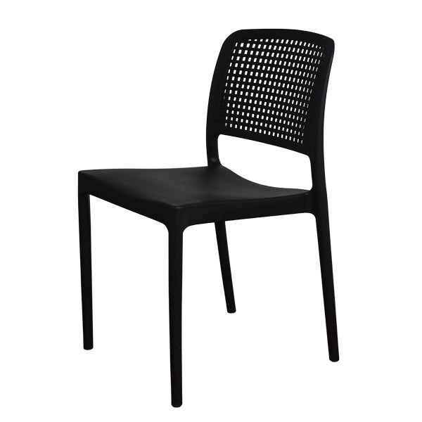 Silla plástica negra