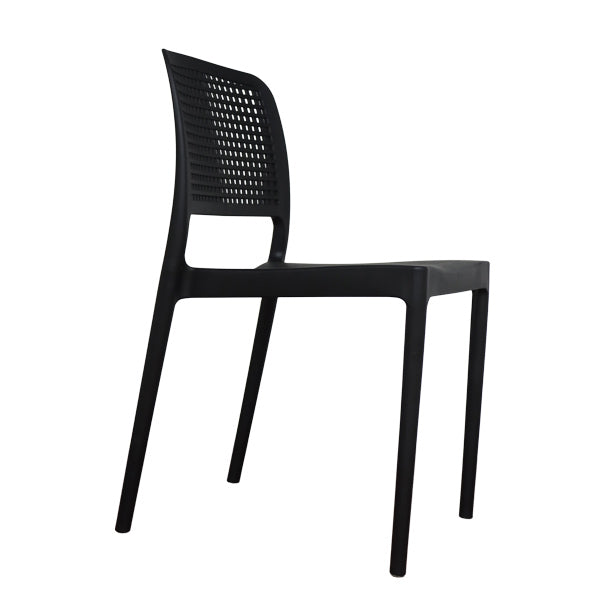 Silla plástica negra