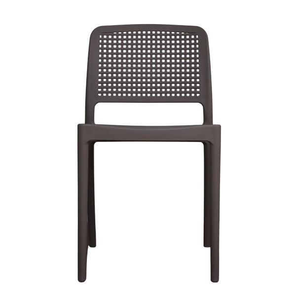 Silla plástica café