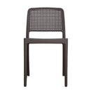 Silla plástica café