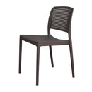 Silla plástica café