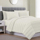 Edredón de 3 piezas Full Queen crema