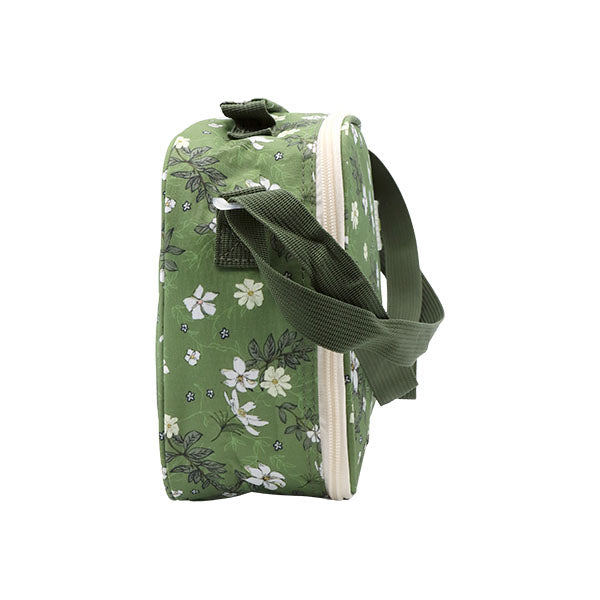 Lonchera flores verde