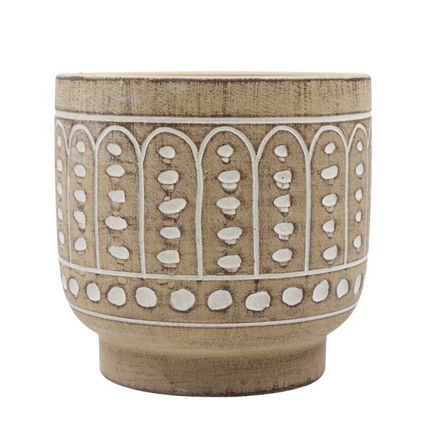 Maceta decorativa cemento