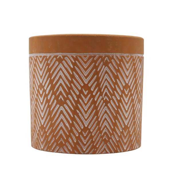 Maceta decorativa de arcilla