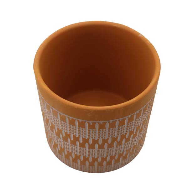Maceta decorativa de arcilla