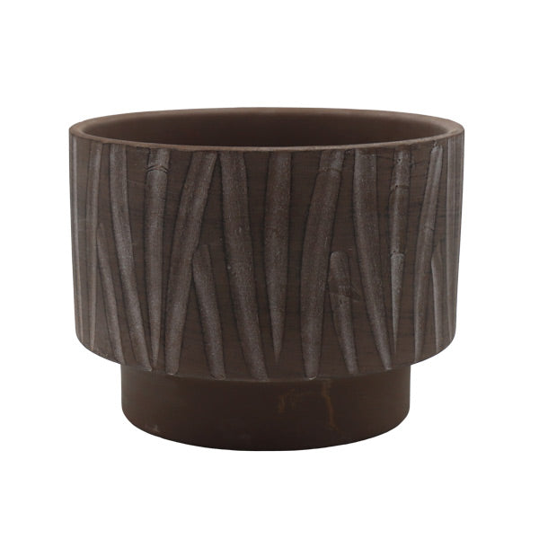 Maceta decorativa de arcilla