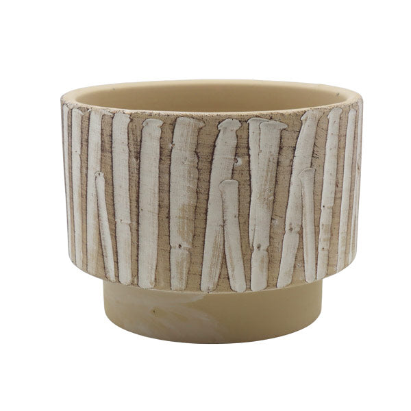 Maceta decorativa de arcilla