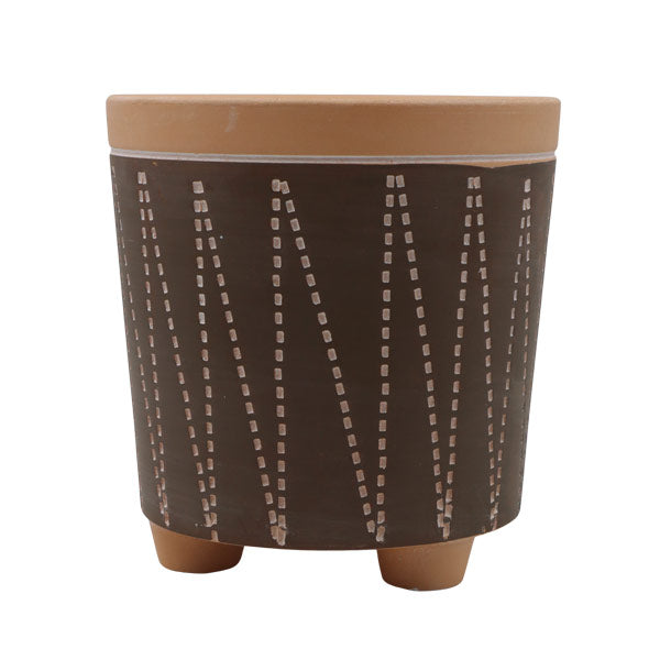 Maceta decorativa de arcilla